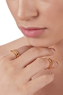 Gold Plated Midi Statement Rings