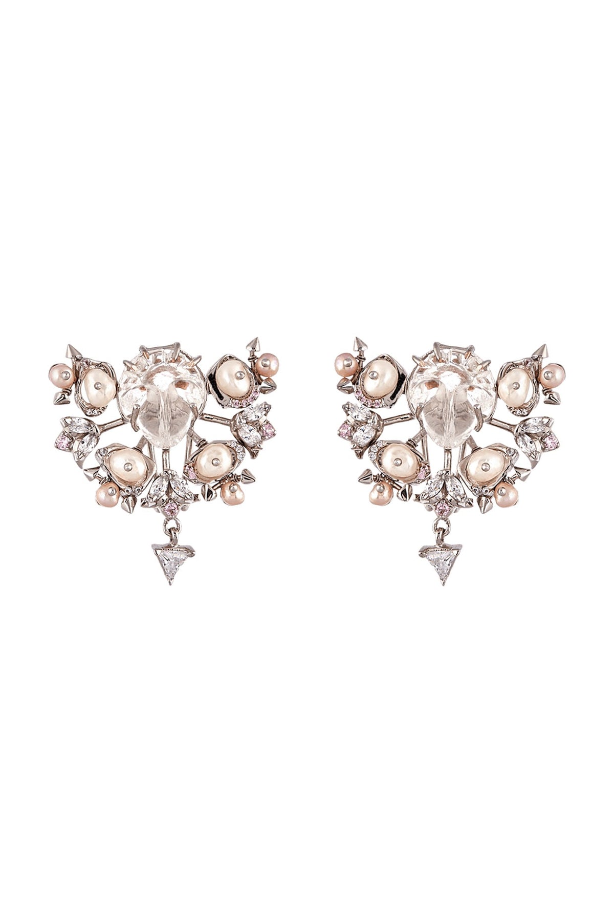 Silver Finish Swarovski Earrings