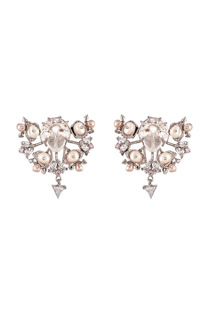 Silver Finish Swarovski Earrings