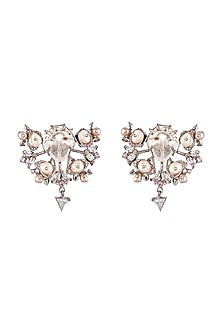 Silver Finish Swarovski Earrings