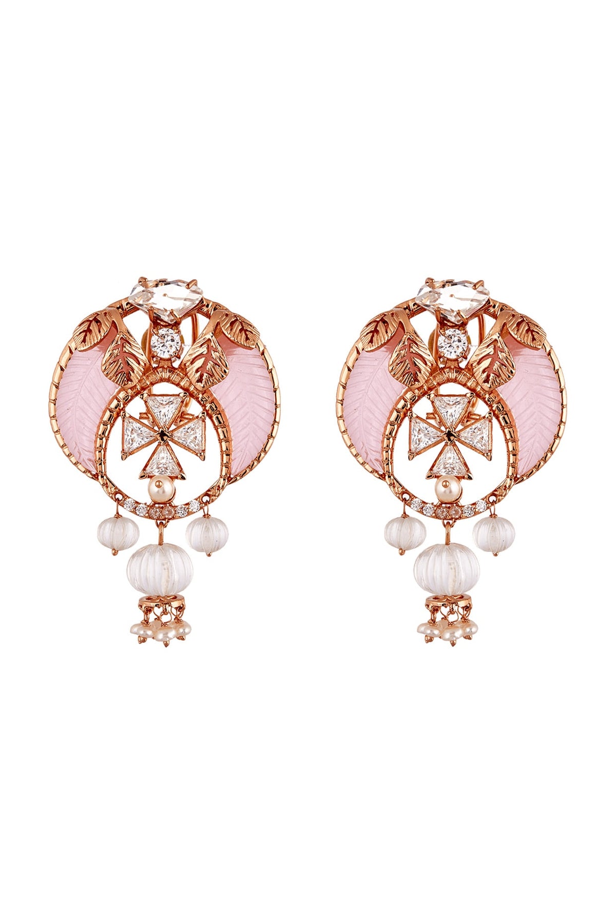Rose Gold Plated Swarovski Stud Earrings