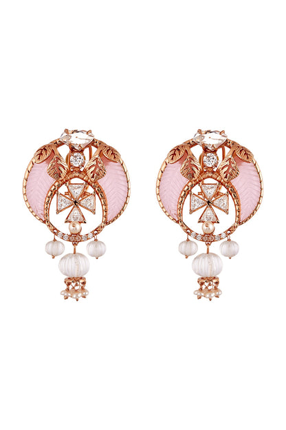Rose Gold Plated Swarovski Stud Earrings