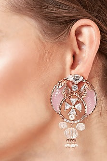 Rose Gold Plated Swarovski Stud Earrings