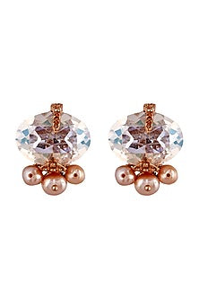 Rose Gold Plated Swarovski Crystal Earrings