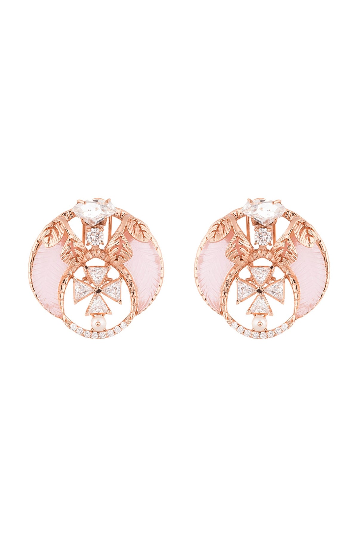 Rose Gold Plated Swarovski Earrings