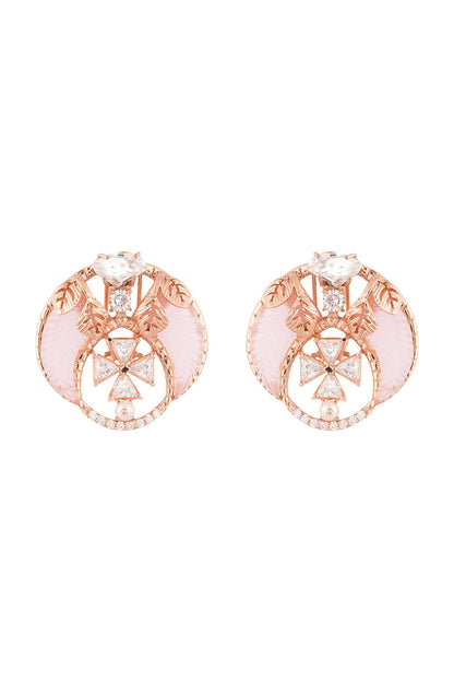 Rose Gold Plated Swarovski Earrings