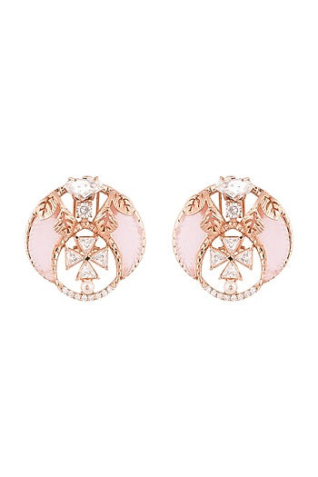 Rose Gold Plated Swarovski Earrings