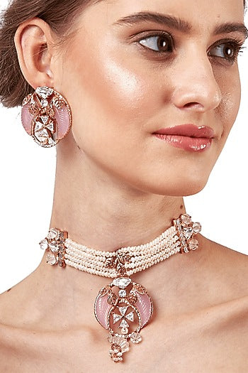 Rose Gold Plated Swarovski Earrings