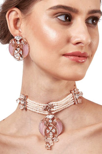Rose Gold Plated Swarovski Earrings