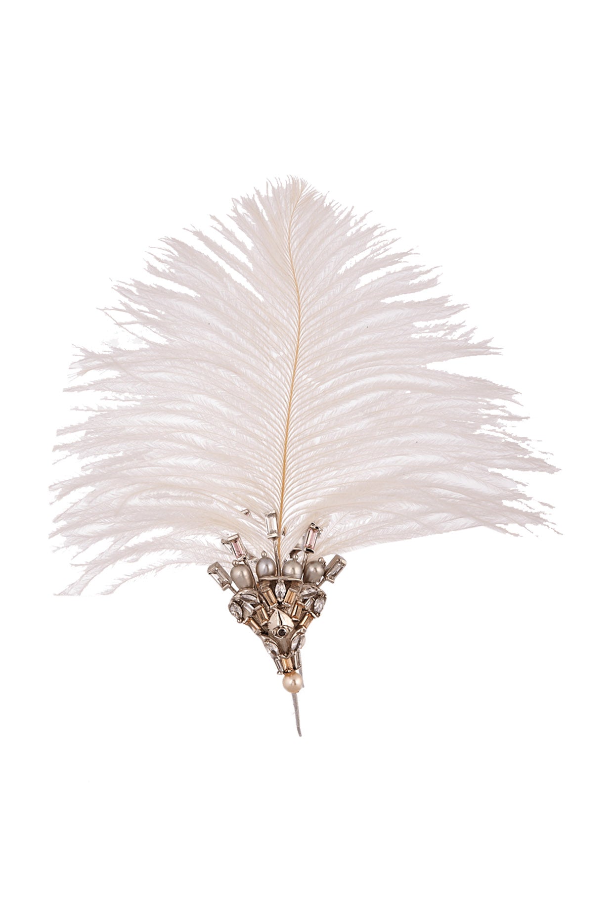 Silver Finish Whimsical Feather Brooch