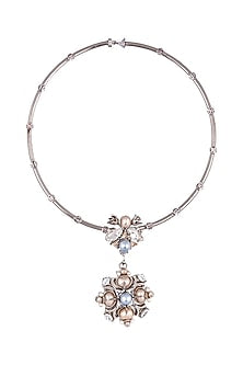 Silver Finish Pearl Necklace