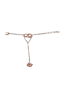 Rose Gold Plated Swarovski Crystals Hand Harness