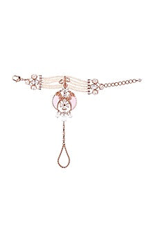 Rose Gold Plated Pearl Handcrafted Hand Harness