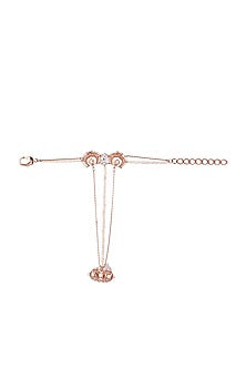 Rose Gold Plated Pearl Hand Harness