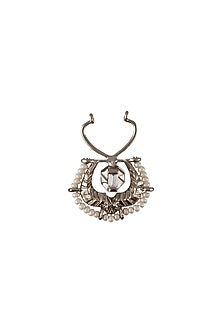 Silver Finish Swarovski Crystals Nose Ring