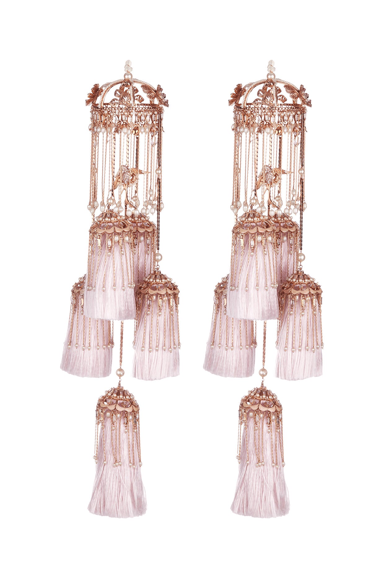 Rose Gold Finish Pearl Hand Harness