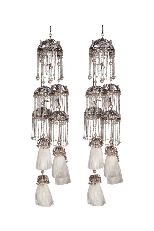 Rose Gold Finish Hand Harness With Pearls