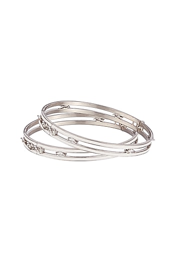 Silver Finish Handcrafted Bangles