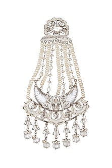 Silver Finish Swarovski & Pearl Head Piece