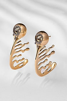 Gold Plated Half Hoop Earrings