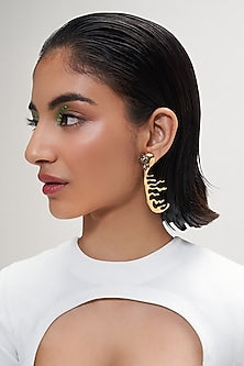 Gold Plated Half Hoop Earrings