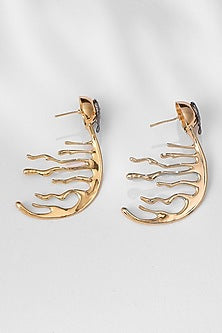 Gold Plated Half Hoop Earrings