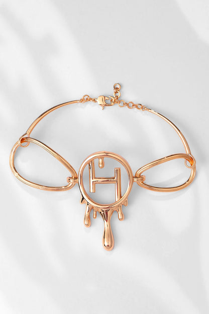 Gold Plated Link Choker Necklace