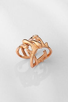 Gold Plated Engraved Ring