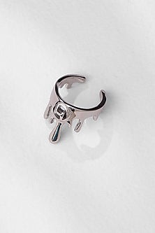 White Plated Midi Ring