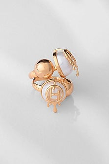 Gold Plated Pearl Clump Ring
