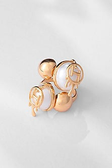 Gold Plated Pearl Clump Ring