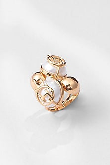 Gold Plated Pearl Clump Ring