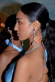 Rose Gold Finish Cushion-Cut Crystal & Cubic Zirconia Dangler Earrings