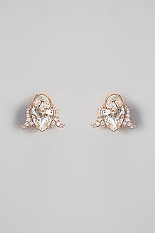 Rose Gold Plated Zircon Stud Earrings