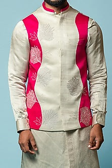 Stringking Grey Embroidered Bundi Jacket