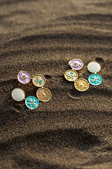 Gold Plated Charm Hoop Earrings