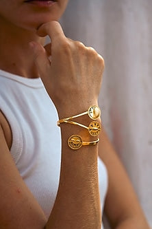 Gold Plated Eat Sleep Repeat Handcuff