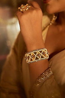 Antique Gold Finish Pearl Handcuff