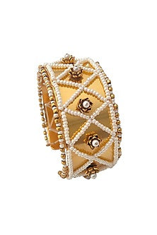Antique Gold Finish Pearl Handcuff