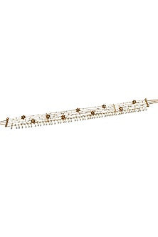 Antique Gold Finish Pearl & Beaded Waist Chain