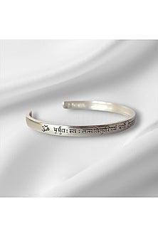 Silver Gayatri Mantra Kada In Sterling Silver