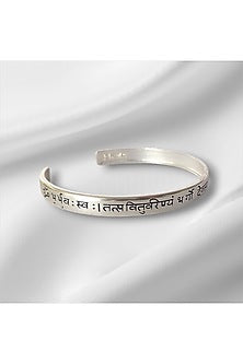 Silver Gayatri Mantra Kada In Sterling Silver