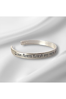 Silver Guruji Mantra Kada In Sterling Silver