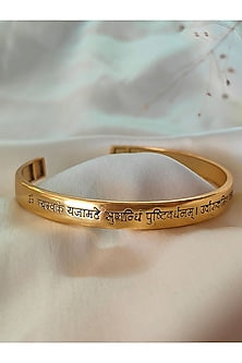 Gold Plated Maha Mrityunjaya Mantra Kada