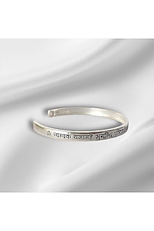 Silver Maha Mrityunjaya Mantra Kada In Sterling Silver