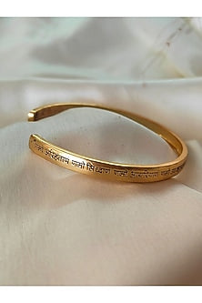 Gold Plated Navkar Mantra Kada