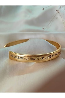 Gold Plated Navkar Mantra Kada