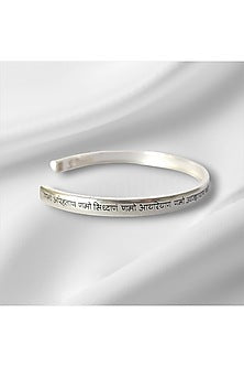 Silver Navkar Mantra Kada In Sterling Silver
