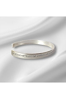 Silver Navkar Mantra Kada In Sterling Silver
