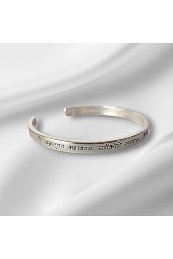 Silver Vakratunda Mahakaya Kada In Sterling Silver